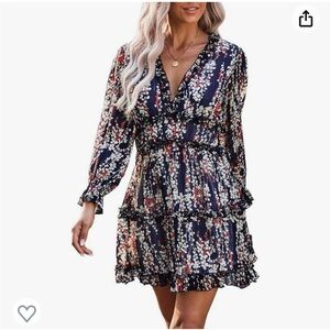 Open Back Floral Dress​